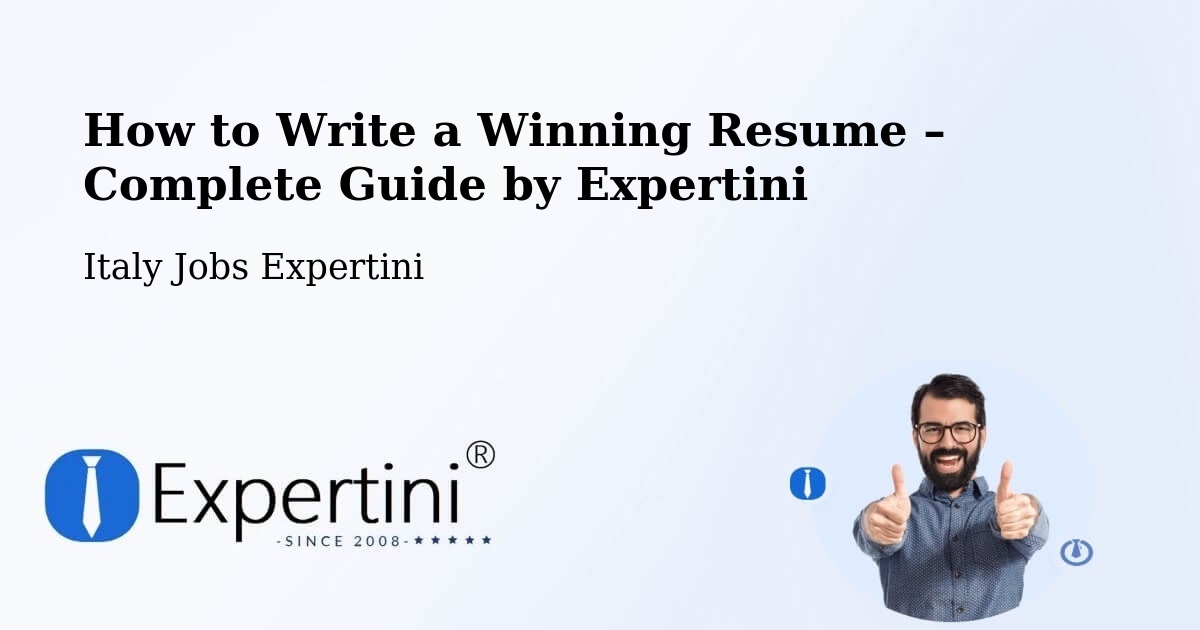 Resume Writing Guide for Job Seekers – Concorezzo - Concorezzo, Italy Jobs Expertini