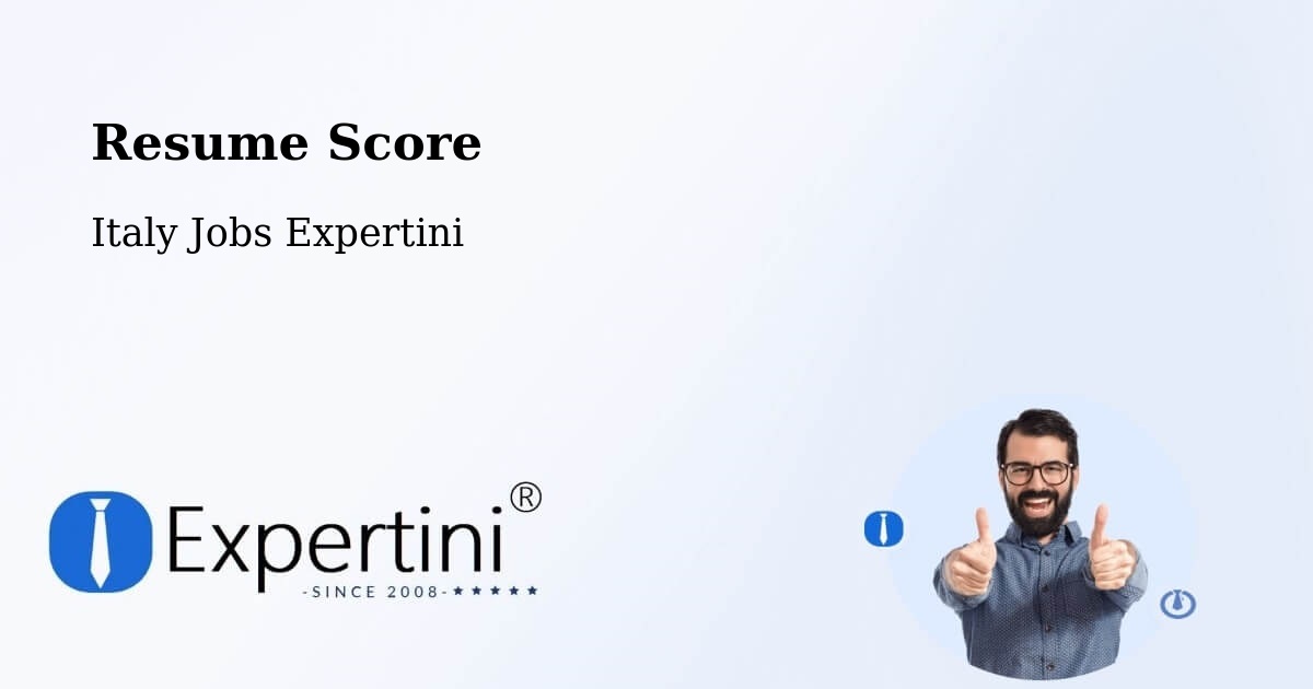 Resume Score & Job Description Match Tool – Concorezzo - Italy Jobs Expertini